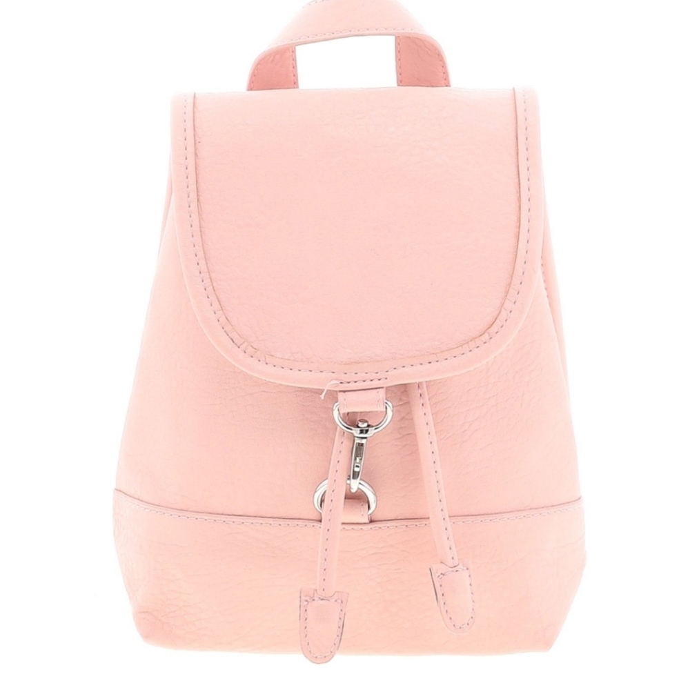 Free People Pink Leather Backpack